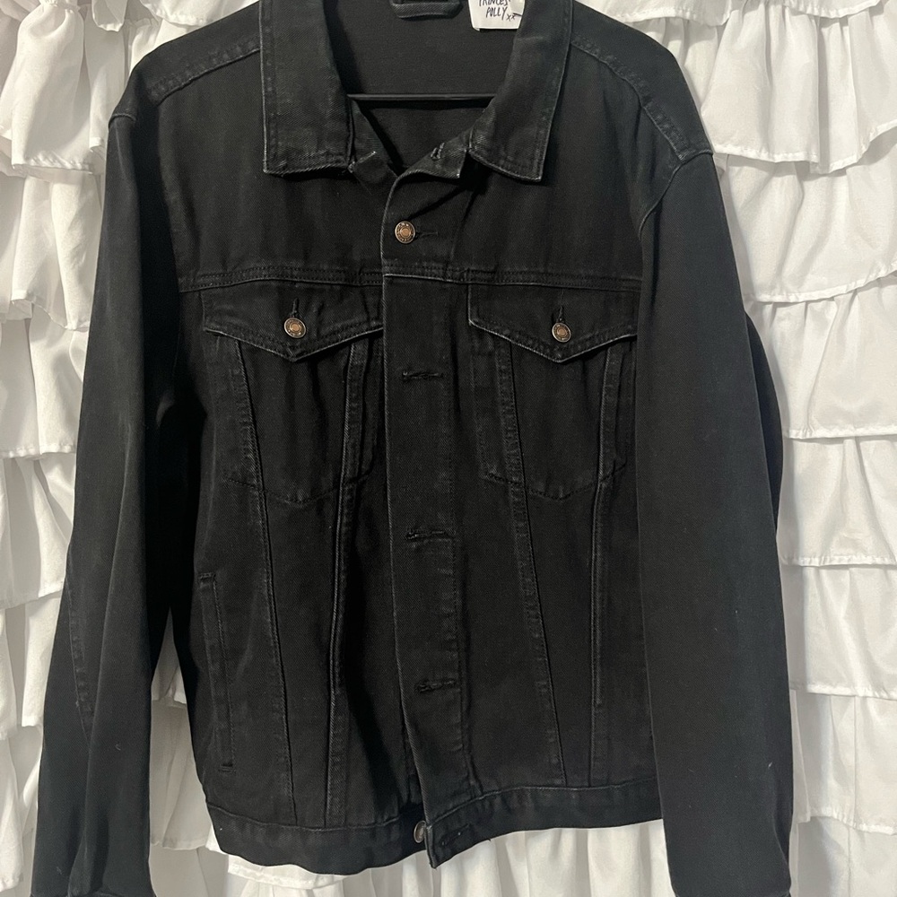 Princess Polly Charcoal Denim Jacket